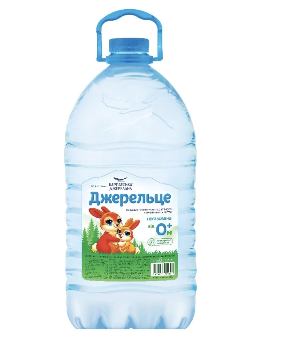 Вода очищена дитяча Джерельце 6л н/газ